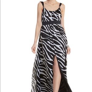 Black House White Market Zebra Print Maxi Dress